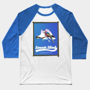 samosir island Indonesia map Baseball T-Shirt